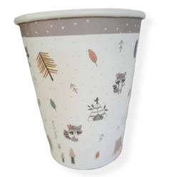 Vasos Polipapel Mapache x 6 - Temática bosque - comprar online