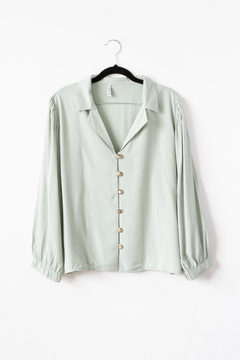 Blusa JULIANA, Blusa con solapa, botones marmolados y puño con elástico en internet