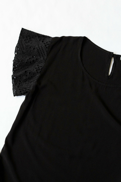 Blusa MAGDALENA, Blusa con mangas de broderie.