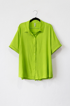 Imagen de Camisa TATIANA, Camisa básica de lino elastizado manga corta