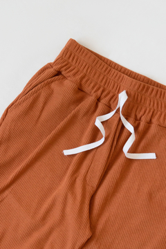 Pantalón THAIS, Pantalón con cintura elástica y lazo - tienda online