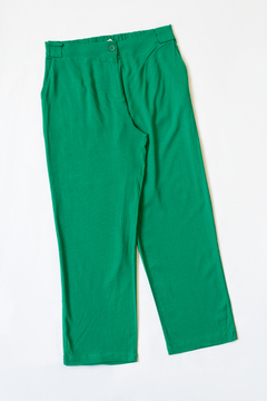 Pantalón CANDELA, Pantalón de lino con bolsillos y presillas anchas