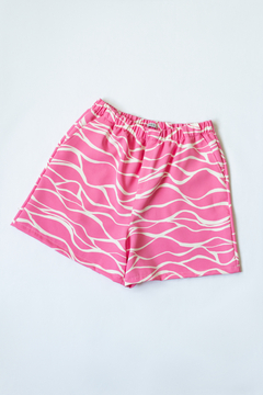 Short ÁMBAR, Short de crepe sastrero con cintura elástica y bolsillos - comprar online