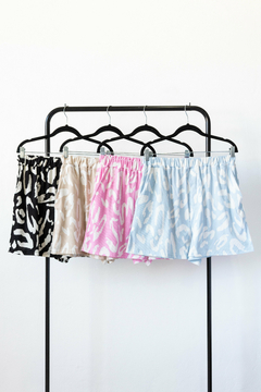 Short AYELEN, Short de morley estampado con cintura elástica y bolsillos