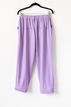 Pantalon LETO, Pantalón de piqué con pinzas, elastico en cintura de espalda y bolsillos - tienda online