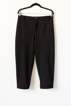 Pantalon LETO, Pantalón de piqué con pinzas, elastico en cintura de espalda y bolsillos