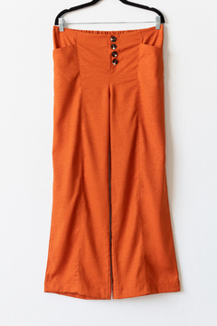 Pantalón AFRODITA, Pantalón ancho de lino duro con botones para acceder y cintura elástica atrás en internet