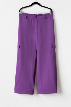 Pantalón EOS, Pantalón sastrero cargo con cierre y elástico en cintura de espalda en internet