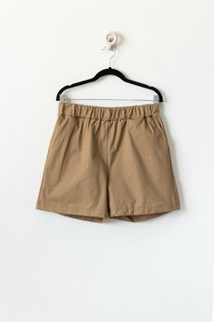 Short ISLA, Short de gabardina con bolsillos y cintura elástica - comprar online