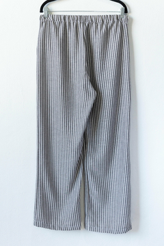 Pantalón SILVINA, Pantalón de lino rayado con bolsillos - comprar online