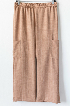 Pantalón ELLIE, Pantalón cargo rayado de botamanga ancha - SYES | Mayorista