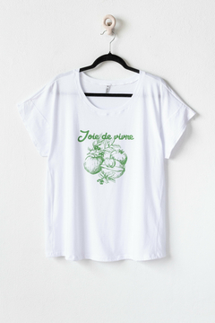 Remera TAMARA, Remera de cuello de ribb y manga caída, recorte y JOIE DE VIVRE - comprar online