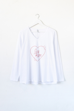 Remera PORTIA, manga larga ESTAMPA LOVE IS LOVE - PROMO - SYES | Mayorista