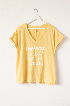 Remera CHANELLE, Remera de algodón estampa The best is yet to come