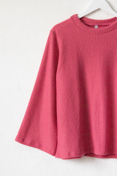 Sweater Carolanne, Sweater manga larga con caida y cuello redondo. - tienda online