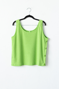 Musculosa SAUCE, Musculosa de waffle con cartera y botones en lateral - SYES | Mayorista