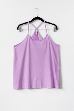 Musculosa BRENDA, Musculosa estilo deportiva de algodón lisa de breteles finos