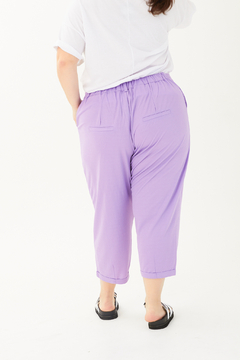 Pantalon LETO, Pantalón de piqué con pinzas, elastico en cintura de espalda y bolsillos - comprar online