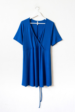 Vestido LAVENDER, Vestido corto con escote cruzado y lazo en los laterales - comprar online