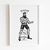 mini art print stand up and try again boxer