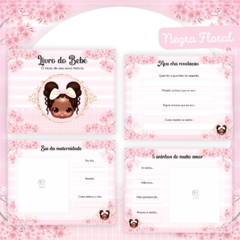 Livro do Bebê - Menina Negra Floral - comprar online