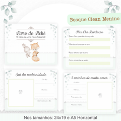 Livro do Bebê - Bosque Clean Menino - comprar online