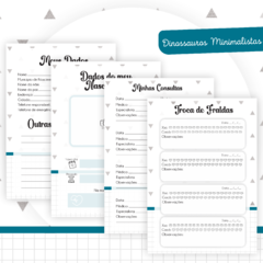 Caderneta de Vacina - Dinossauros Minimalistas - comprar online