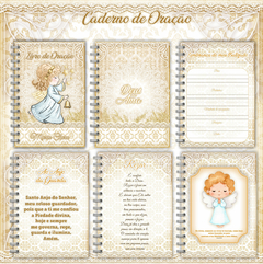 Caderno de Oração - Batizado Dourado Menina