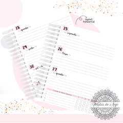 Planner & Agenda - ALFABETO FLORAL - loja online