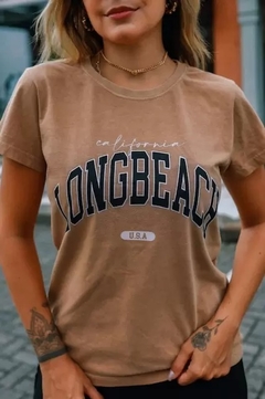 Tshirt Feminina Estonada Camel Longbeach - loja online