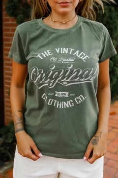 Tshirt Feminina Estonada Verde Escuro Original - comprar online