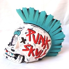 Punk Mohawk Skull - tienda online