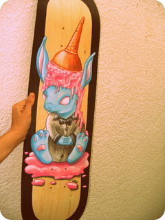 Tabla de Skate Ice Cream Bunny - Gabbie Custom Art