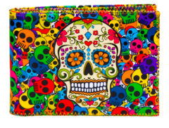 Billetera Calaveras Colores