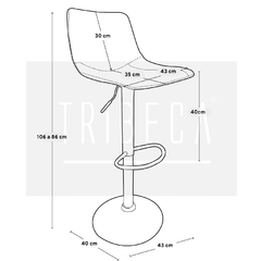 Banqueta Ecocuero Urban Negra - RT-120/N - comprar online