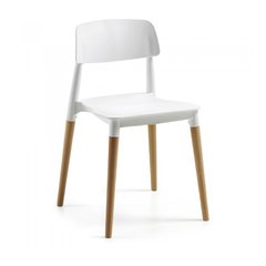 C482/B Silla plastica cuadrada blanca