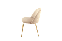 Silla Sybil Taupe Pana Base Dorada DC608TA - comprar online