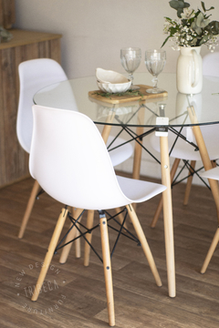 Silla Eames Pata de Madera Blanca PC-016/BW - tienda online