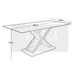 Mesa Exxe Base Blanca 200 - DT-2210/LB - comprar online