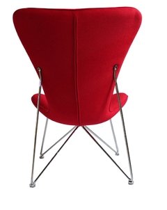 HE-081/R Sillon Jacobsen Pata Eiffel Rojo Tela en internet