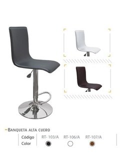 RT-106/A Banqueta Ecocuero Respaldo Alto / Blanca en internet