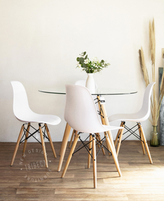 Silla Eames Pata de Madera Blanca PC-016/BW - TRIBECA