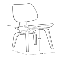 Sillón Eames Plywood LCW Ash - comprar online