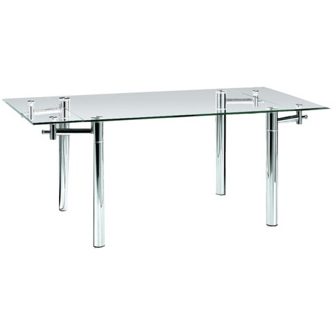 Mesa Extensible Vidrio y Cromo RT-667