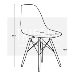 Silla Eames Grey base madera PC-016/GW - comprar online