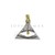 Dije Piramide con Ojo de Horus 18x25 mm - Plata y Oro
