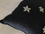 Almohadon tusor bordado estrellas negro - comprar online