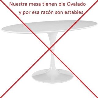 Mesa Tulip Oval 180 Sarineen Laca Pie Ovalado - Alto Impacto - comprar online