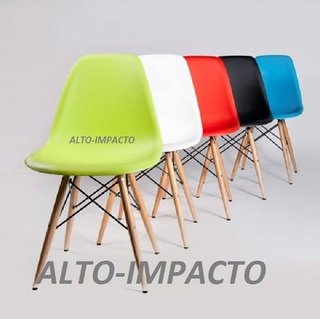 Set *4 Silla Eames Dsw Comedor Madera Color - Alto Impacto - comprar online