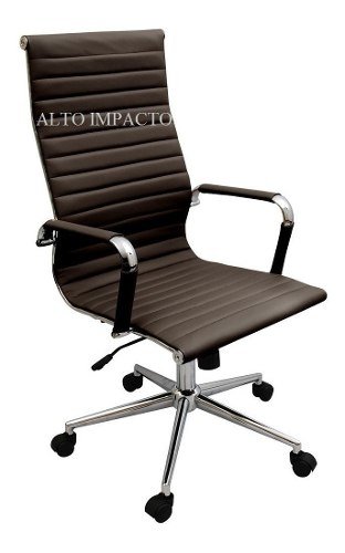 Sillon Sillon Oficina Aluminium Chocolate - Alto Impacto -